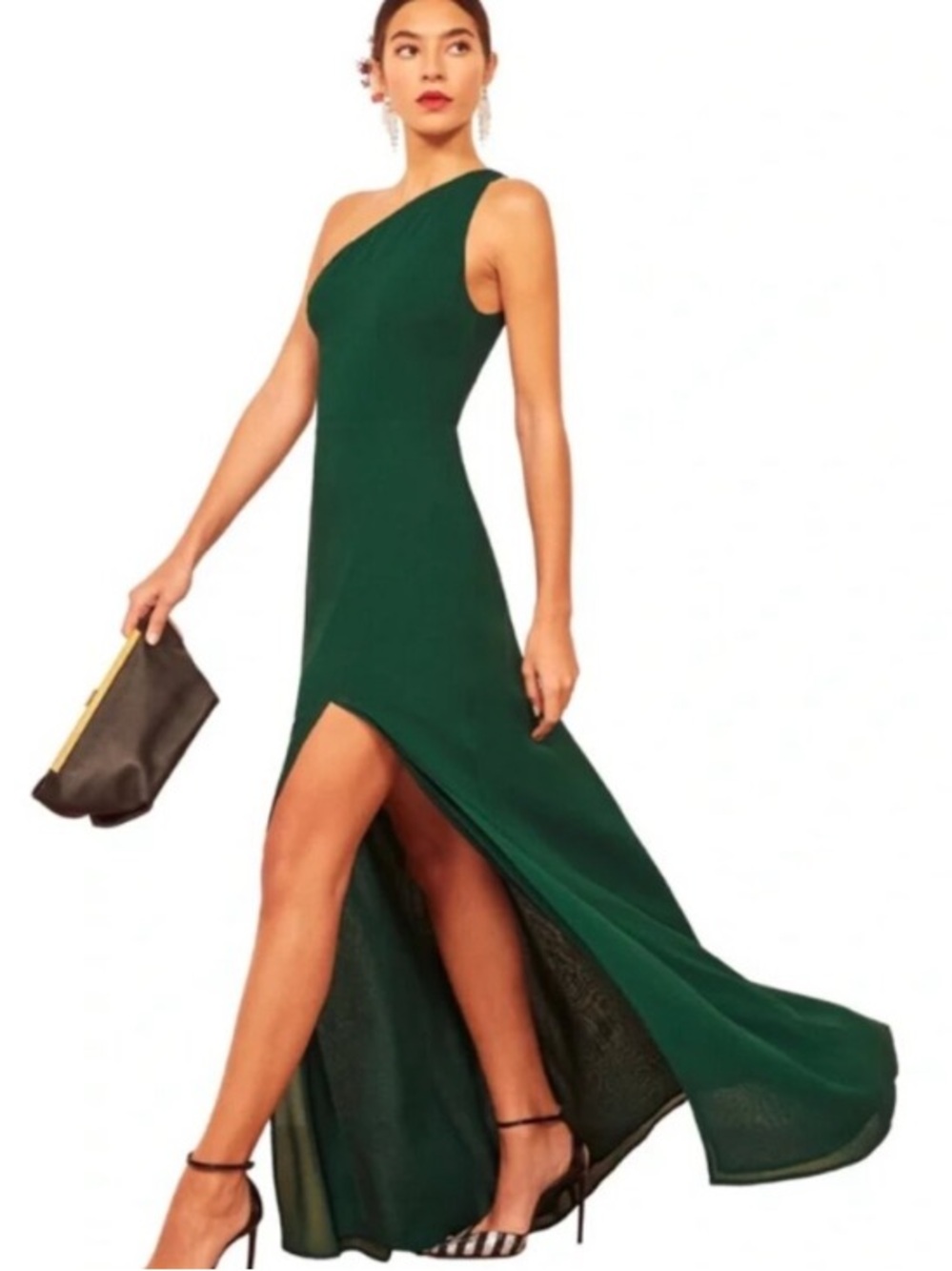 Reformation Evelyn Dress in Emerald Size 2
